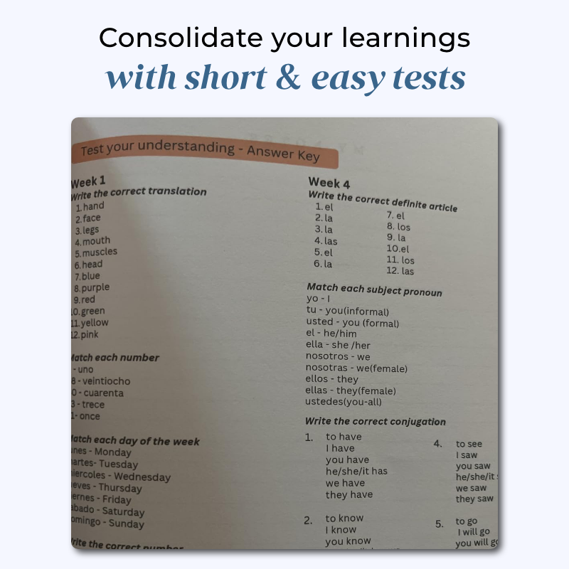 Spanish in 60 Days: Learning Workbook